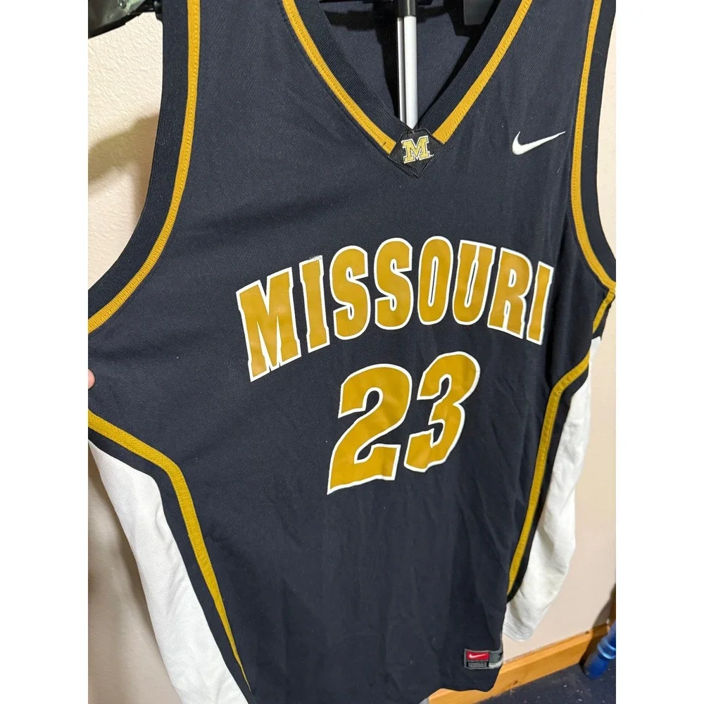 Nike‎ Missouri Tigers Basketball Jersey Mens XL Navy Blue Mizzou NCAA #23 Team